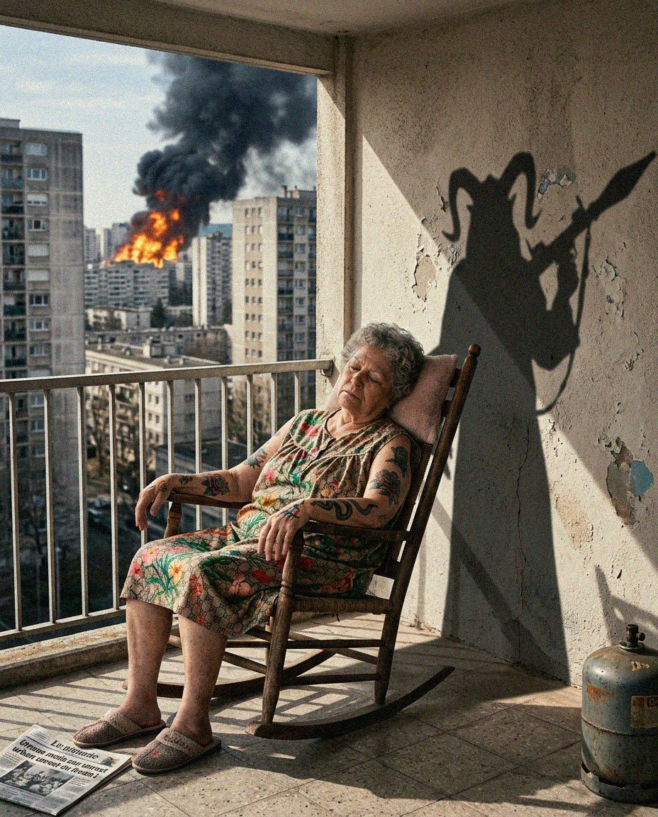 Visual exploration: a surreal balcony scene